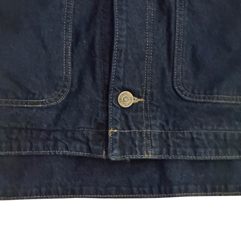Carhartt Full Swing Chore Coat Denim Sherpa Fleece Lined Jacket XL Blue Great - Picture 6 of 14